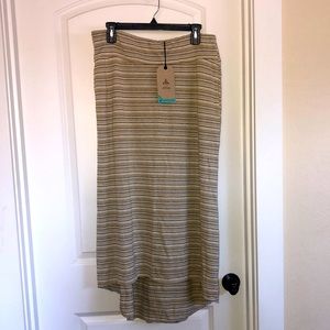 Prana sustainable clothing high low skirt